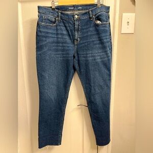 Old Navy Women’s Mid-Rise Blue Denim Boyfriend Jeans